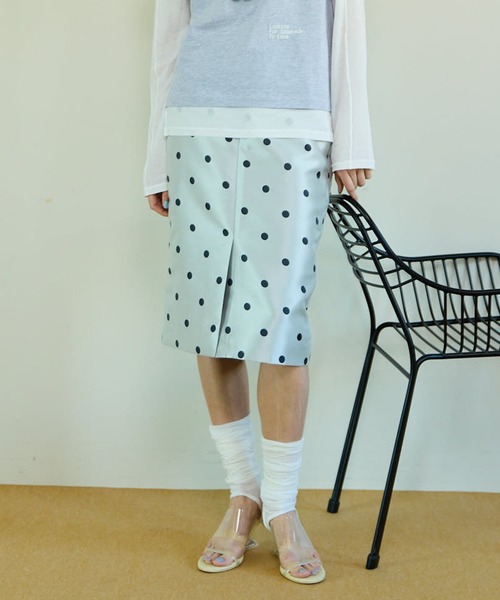 MAISON SPECIAL（メゾンスペシャル） デニムスカート Polka Dot Mock