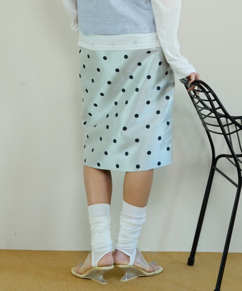 MAISON SPECIAL（メゾンスペシャル） デニムスカート Polka Dot Mock