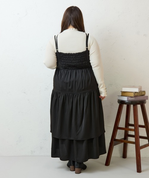 Louiosy（ルオシー） ワンピース 「大きいサイズ」2段フリルティアード