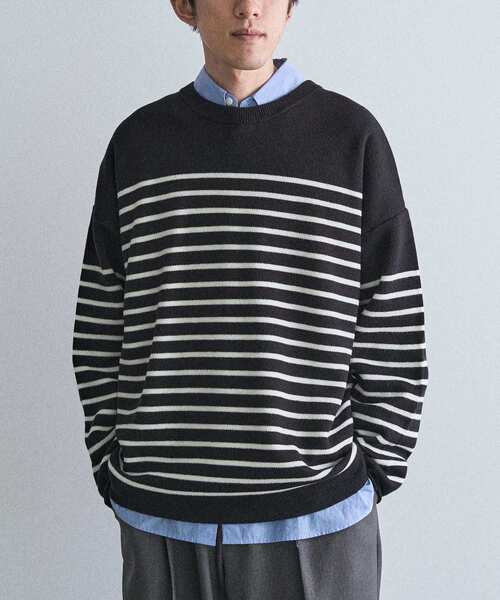 journal standard r ベイクルーズ　パネルボーダーニット JOURNAL STANDARD relume（ジャーナルスタンダード レリューム