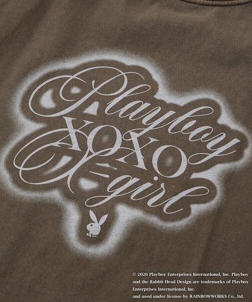 PLAYBOY（プレイボーイ） tシャツ × X-girl FADED S/S TEE レディース