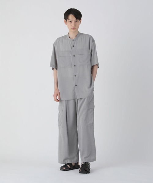 「ZUCCa」 半袖シャツ M size ネイビー メンズ_画像3