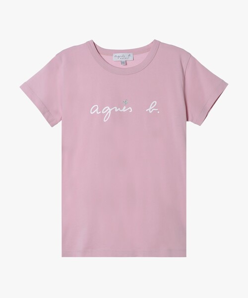 agnes b.（アニエスベー） tシャツ キッズ ロゴ ハート プリント