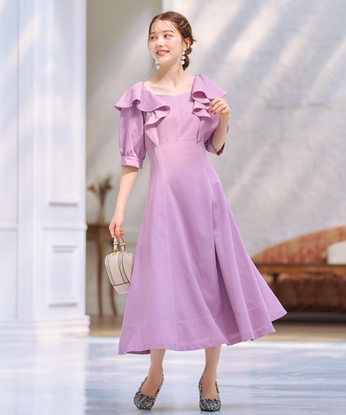 「WILLSELECTION」 半袖ワンピース MEDIUM ラベンダー レディース_画像2