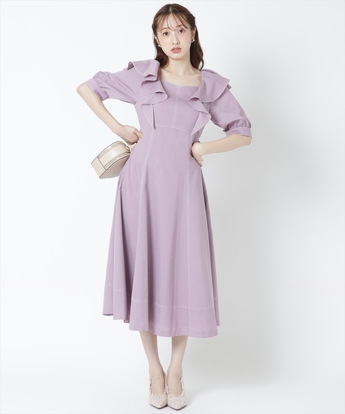 「WILLSELECTION」 半袖ワンピース MEDIUM ラベンダー レディース_画像3