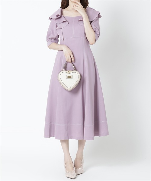 「WILLSELECTION」 半袖ワンピース MEDIUM ラベンダー レディース_画像4