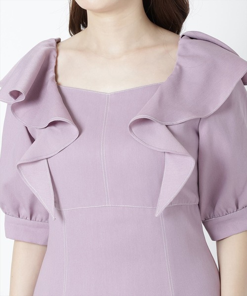 「WILLSELECTION」 半袖ワンピース MEDIUM ラベンダー レディース_画像8
