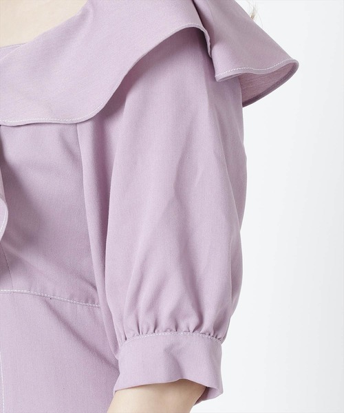 「WILLSELECTION」 半袖ワンピース MEDIUM ラベンダー レディース_画像9