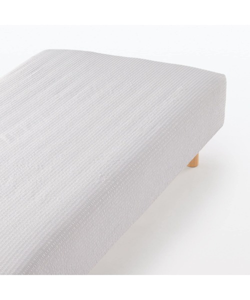 無印良品（MUJI） ベッド 寝具 綿 サッカー織 ボックスシーツ・S