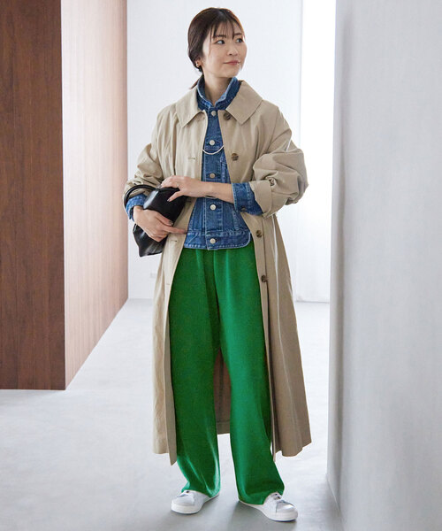 「SLOBE IENA」 イージーパンツ 36 グリーン レディース_画像6