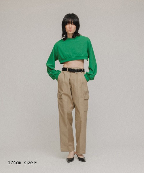 「M TO R」 長袖カットソー FREE ホワイト レディース_画像4