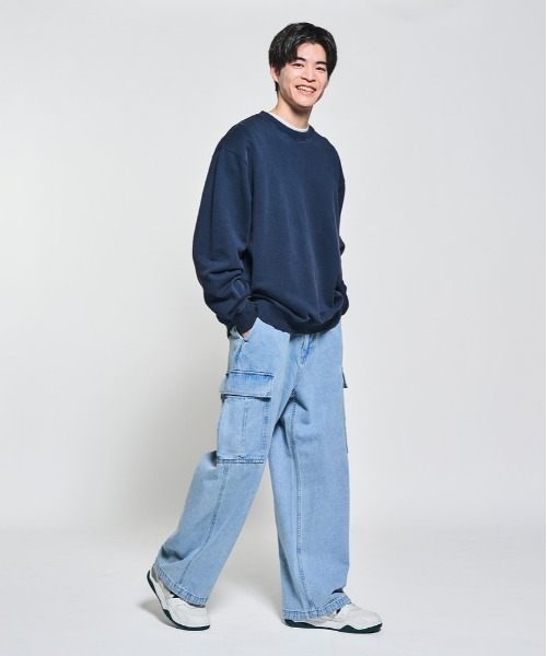 90s00sPOLO JEANS デニムカーゴパンツ ミリタリーテイスト 希少 BACK NUMBER ジーンズ 「BACK NUMBER」デニムカーゴパンツ (ミリタリー