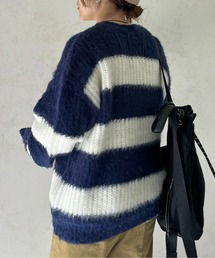 「CPCM」 長袖ニット MEDIUM ネイビー メンズの画像8
