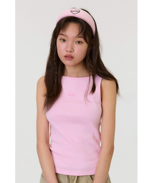 emis タンクトップ ノースリーブ (W) BOAT NECK TANK TOP レディース
