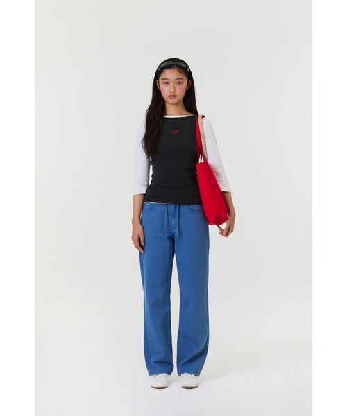 emis タンクトップ ノースリーブ (W) BOAT NECK TANK TOP レディース