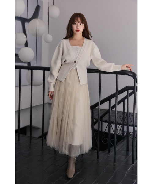 Her lip to ニットカーディガン FREE ベージュ レディース : ZOZOTOWN