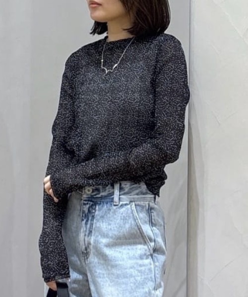 STYLEMIXER（スタイルミキサー） ブラウス シャツ シアードット 