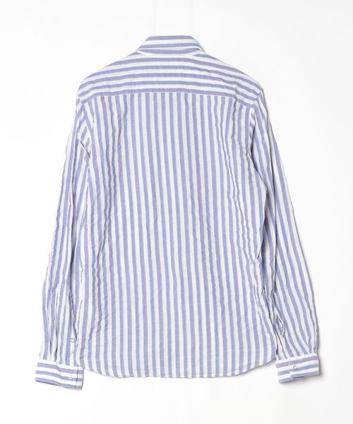 「FranCisT_MOR.K.S.」 ストライプ柄長袖シャツ 4 ブルー メンズ_画像2