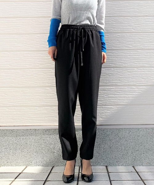 「Q」 イージーパンツ MEDIUM ブラック レディース_画像6