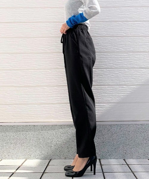 「Q」 イージーパンツ MEDIUM ブラック レディース_画像7