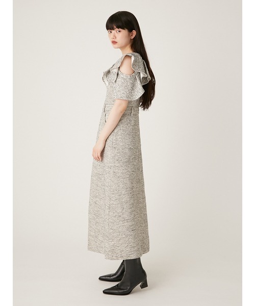 「LILY BROWN」 半袖ワンピース 0 ネイビー レディース_画像5
