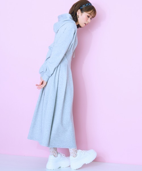 「marun」 「SMILELAND」長袖ワンピース LL ピンク レディース_画像3