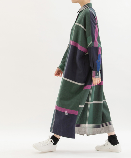 「nop de nod」 シャツワンピース M ダークグリーン レディースの画像