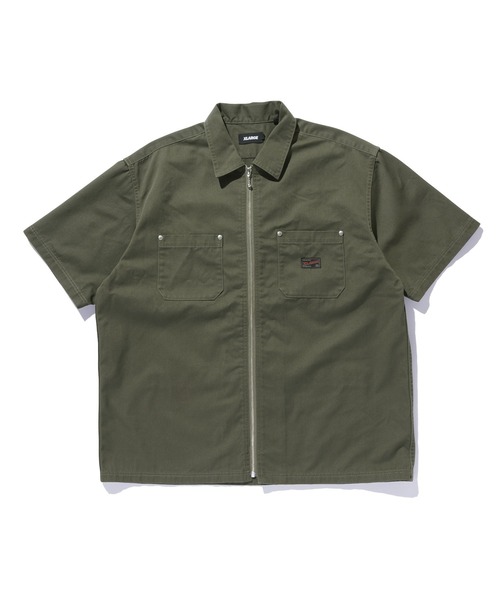 XLARGE（エクストラ ラージ） シャツ 半袖 ZIP UP S/S WORK SHIRT