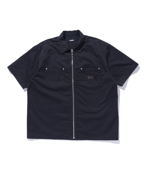 XLARGE（エクストラ ラージ） シャツ 半袖 ZIP UP S/S WORK SHIRT