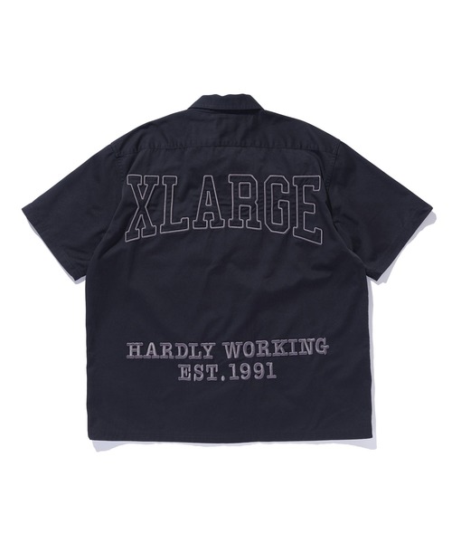 XLARGE（エクストラ ラージ） シャツ 半袖 ZIP UP S/S WORK SHIRT