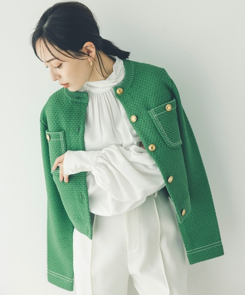 「anuans」 ジャケット MEDIUM ホワイト レディースの画像
