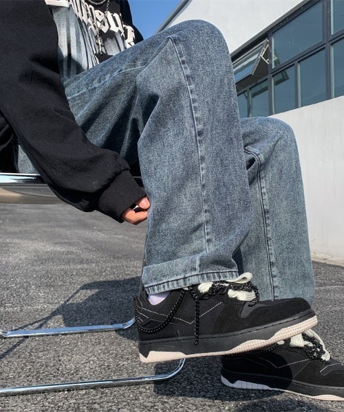 「MGV」 デニムパンツ MEDIUM ブラック メンズ_画像4