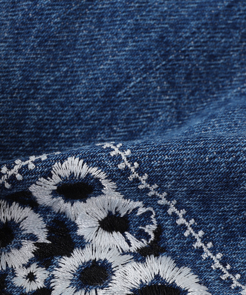 ワイドパンツ ジーンズ NOMARHYTHM / ノーマリズム Bandana Embroidery Denim Pant メンズの画像