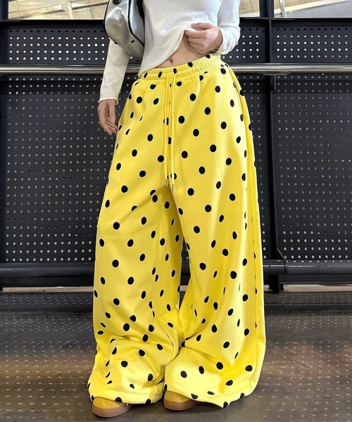 SHEENA（シーナ） ワイドパンツ スウェットパンツ ジャージ 「裾ドロー
