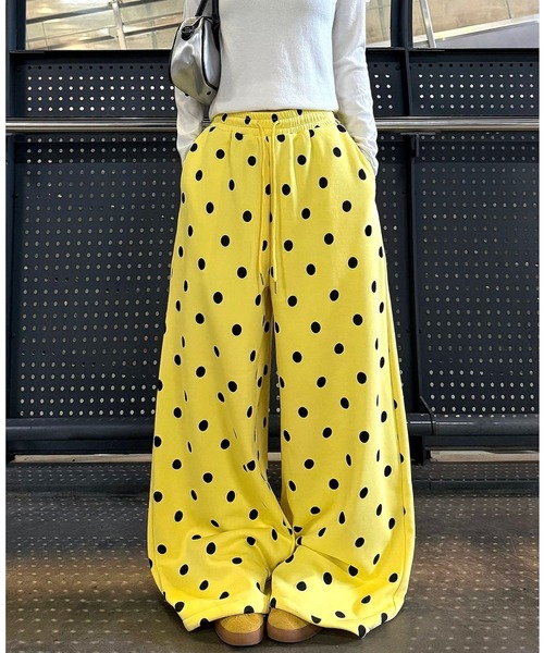 SHEENA（シーナ） ワイドパンツ スウェットパンツ ジャージ 「裾ドロー