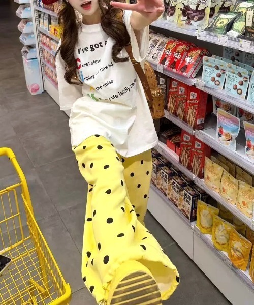 SHEENA（シーナ） ワイドパンツ スウェットパンツ ジャージ 「裾ドロー