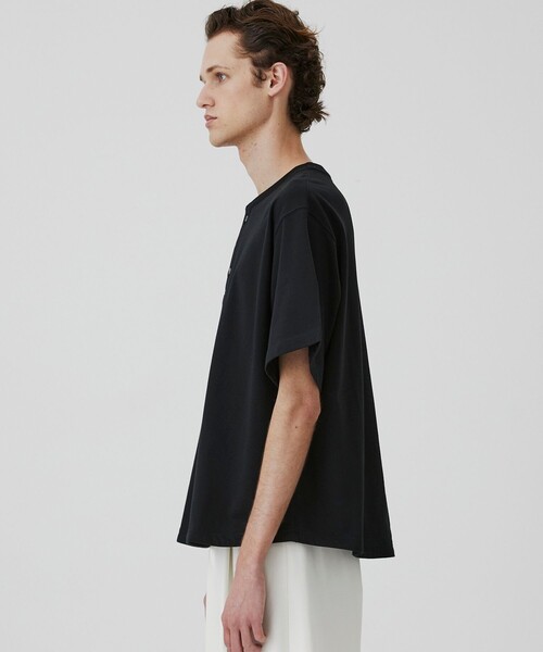 tシャツ ALBINI CASHMERE×SEA ISLAND COTTON HENRY TEE　｜最高級コットン/カシミヤ/春服/夏服 メンズの画像