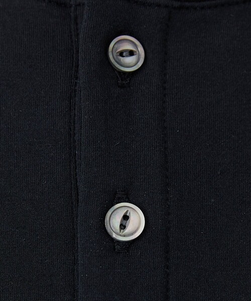 tシャツ ALBINI CASHMERE×SEA ISLAND COTTON HENRY TEE　｜最高級コットン/カシミヤ/春服/夏服 メンズの画像