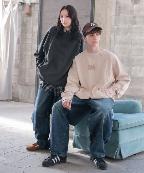 「PBLIM」 スウェットカットソー LARGE パープル レディース_画像2