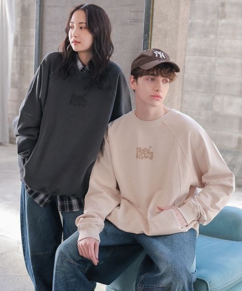 「PBLIM」 スウェットカットソー LARGE パープル レディース_画像3