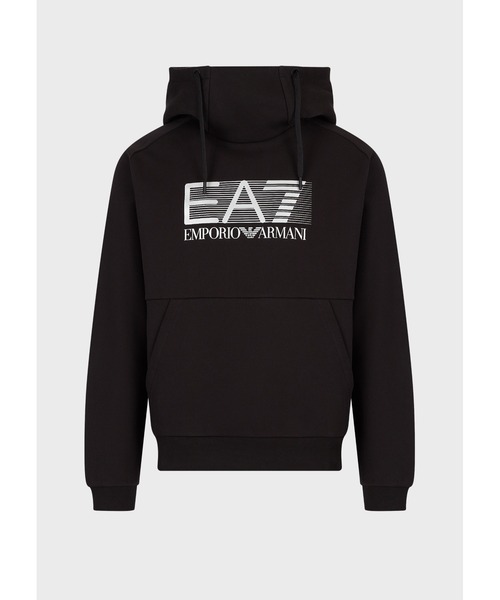 美品　EA7 Emporio Armani ブラックパーカー　L EA7 「EMPORIO ARMANI EA7」 ジップアップパーカー X-LARGE ブラック系
