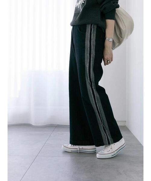 「Samansa Mos2 blue」 デニムパンツ F ブラック レディース_画像2