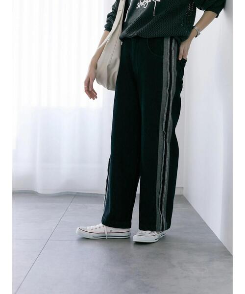 「Samansa Mos2 blue」 デニムパンツ F ブラック レディース_画像5