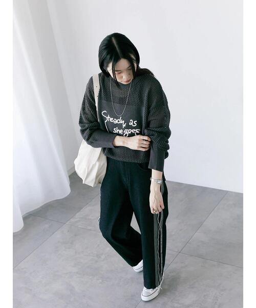 「Samansa Mos2 blue」 デニムパンツ F ブラック レディース_画像7