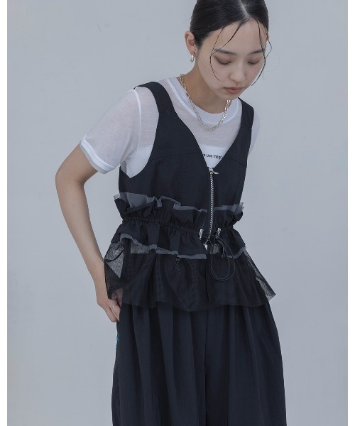 Eimee Law（エイミーロウ） ベスト ジレ ウエストフリルビスチェ
