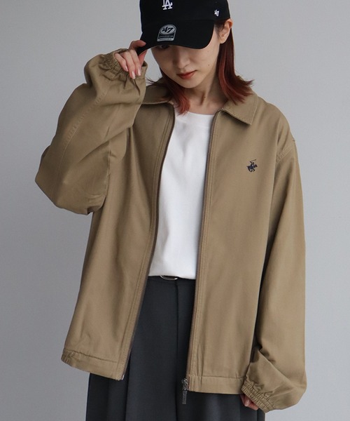 「BEVERLY HILLS POLO CLUB」 ブルゾン M ベージュ メンズ_画像5