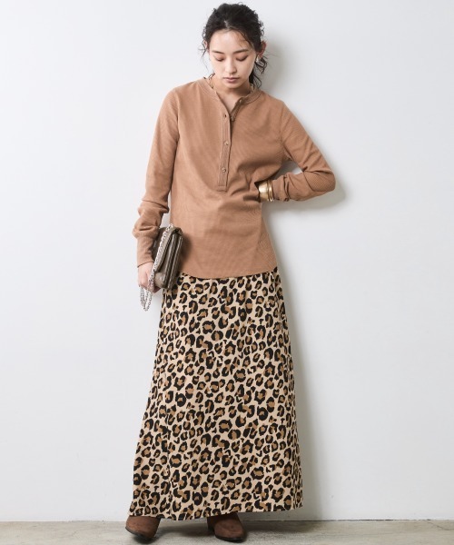 「CHIC STYLE」 長袖カットソー 5L モカ レディース_画像4