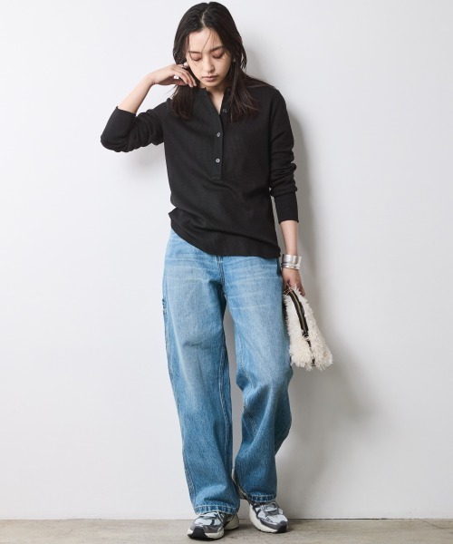 「CHIC STYLE」 長袖カットソー 5L モカ レディース_画像9