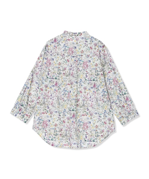 ブラウス シャツ 「Liberty」リバティプリントスタンドカラーシャツ レディースの画像