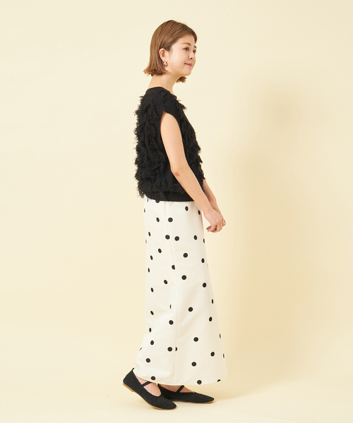 「U by SPICK&SPAN」 ニットベスト - ホワイト レディース_画像5